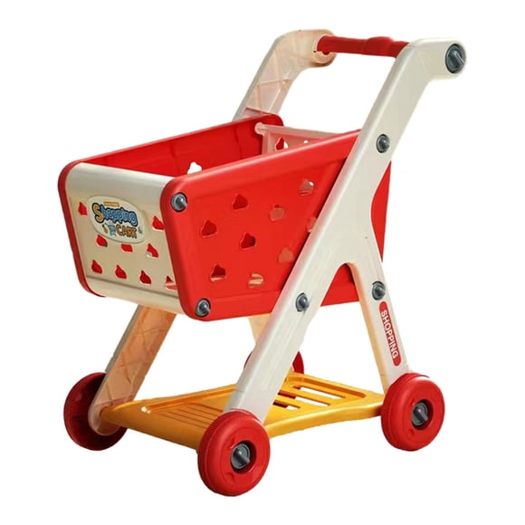 Carro de compras para niños, Juguete, Carro de compras, Juguete, Supermercado, Carro de mano, Juguete, Carro de supermercado, Juguete para niñas y niñ Rojo