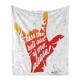 thumbnail image 1 of Saying Soft Flannel Fleece Throw Blanket, Kiss the Hell out of Me Please Phrase Rock and Roll Grunge Dots, Cozy Plush for Indoor and Outdoor Use, 70" x 90", Vermilion Orange Black, by Ambesonne, 1 of 6
