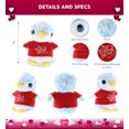 thumbnail image 2 of DolliBu I LOVE YOU Plush Blue Penguin– Cute Stuffed Animal with Red Shirt for Valentine, Anniversary, Romantic Date, Boyfriend, or Girlfriend Gift – 6 Inches, 2 of 6