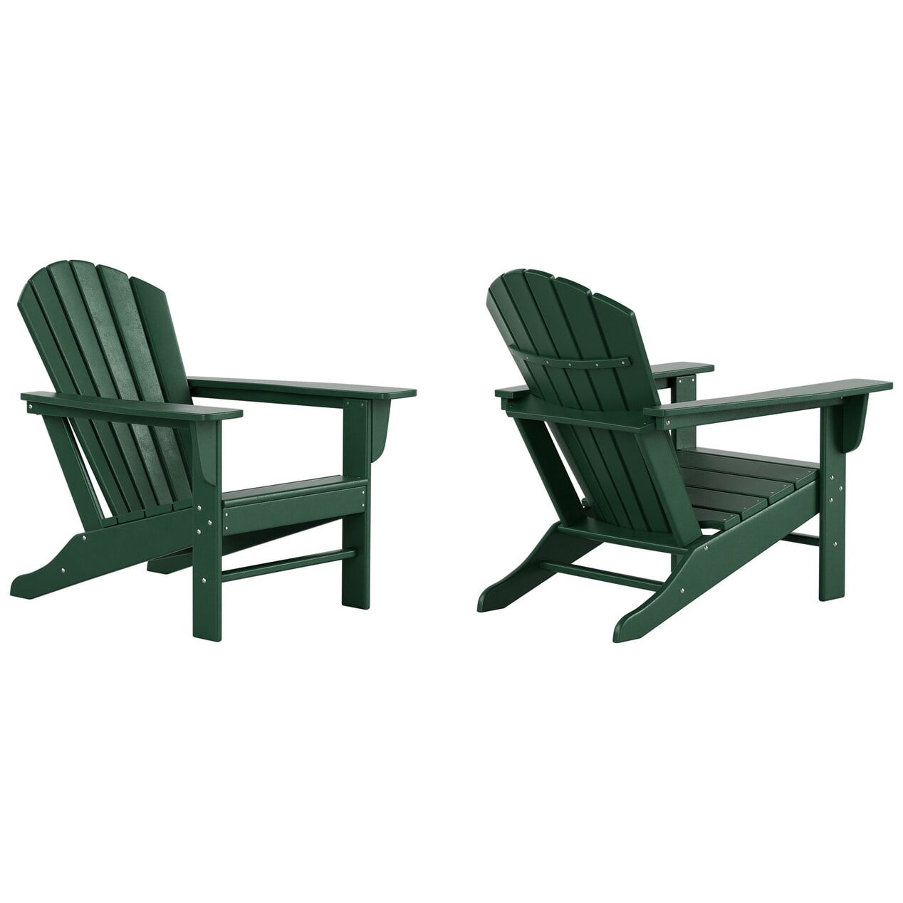 Polytrends  Altura  Outdoor Eco-Friendly All Weather Poly Patio Adirondack Chair (Set of 2) Dark Green
