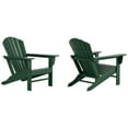 thumbnail image 2 of Polytrends  Altura  Outdoor Eco-Friendly All Weather Poly Patio Adirondack Chair (Set of 2) Dark Green, 2 of 5