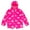 Pink, variant on Barbie Hearts Zip Up Waterproof Hooded Rain Jacket Coat Logo Little Kid to Big Kid