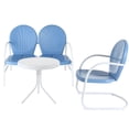 thumbnail image 1 of Crosley Griffith 3 Piece Metal Patio Sofa Set in Sky Blue, 1 of 3