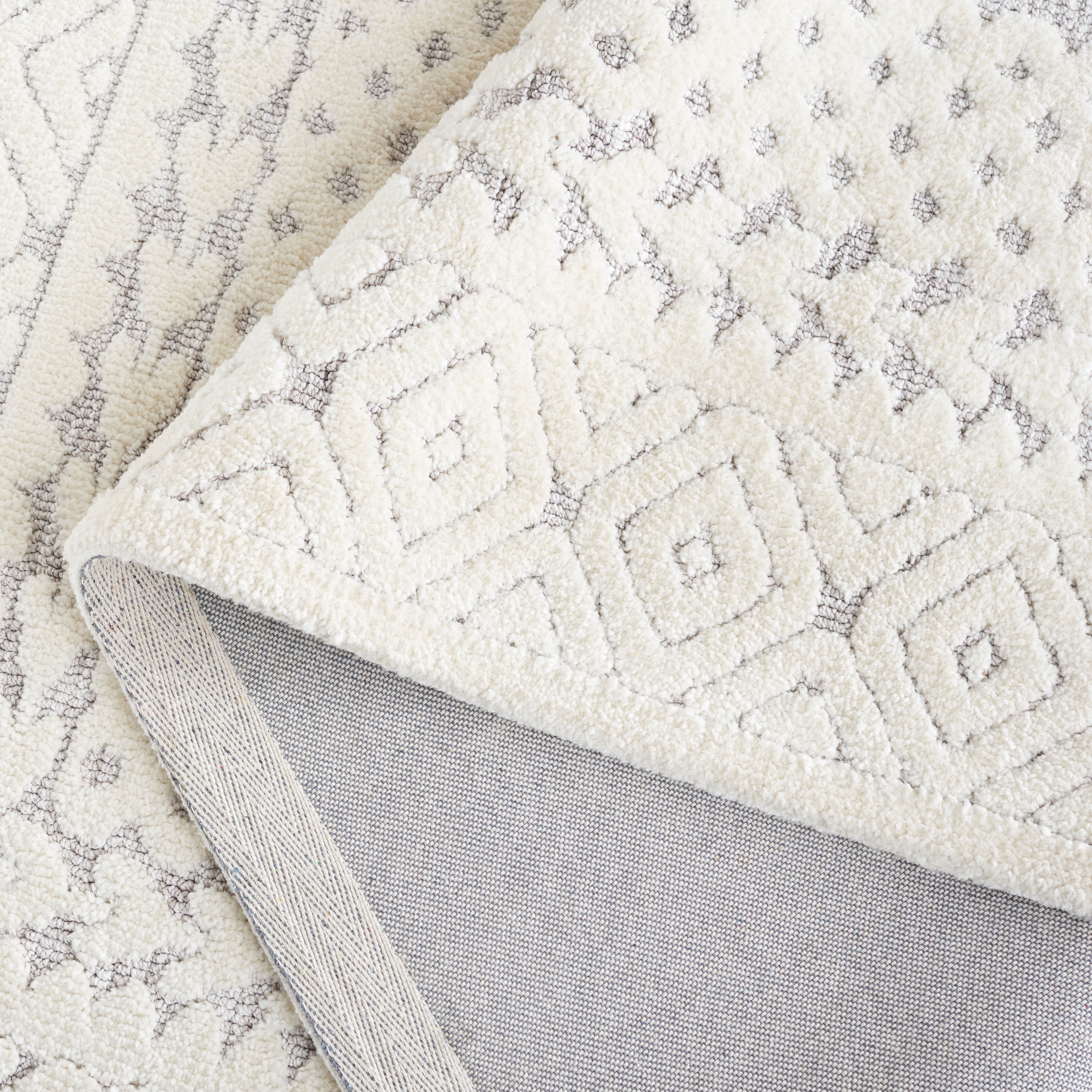 SAFAVIEH Audrey Jonie Geometric Runner Rug, Grey/Ivory, 2'3" x 8'