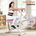thumbnail image 3 of SogesPower Squat Machine Rowing Machines for Home, Foldable Fitness Rowing Machine Row, Ride Squat Machine with Adjustable 2 Resistance Bands for Workout Exercise, 330 lbs Weight Capacity, Pink, 3 of 8
