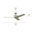 thumbnail image 3 of 330130NI-Kichler Lighting-Almere - 3 Blade Ceiling Fan In Modern Style-12.8 Inches Tall and 56 Inches Wide-Brushed Nickel Finish-Weathered White, 3 of 4