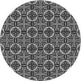 thumbnail image 1 of Ahgly Company Machine Washable Indoor Round Transitional Gunmetal Gray Area Rugs, 4' Round, 1 of 7