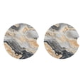 thumbnail image 4 of Round Ceramic Car Coasters 2 Pack Absorptive Clean Cork Bottom For Anti-Slip Use On Most Cars Gainsboro Marble_2, 4 of 8