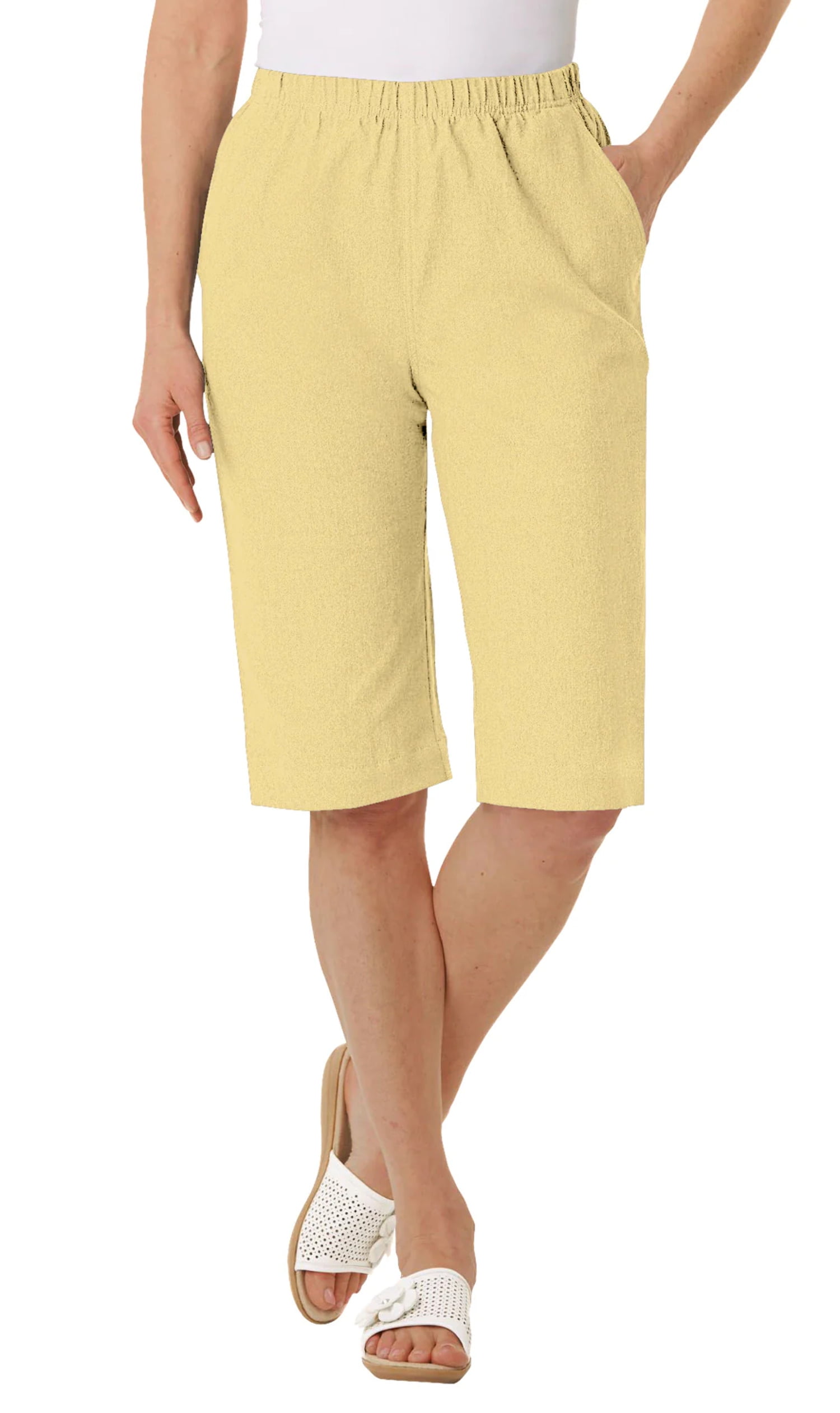 Women's Denim Pull On Bermuda Shorts Easy Pull On Styles in