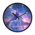 thumbnail image 2 of Voice Activated Clock with Glow Light 12 Inch Large Silent Wall Clock Battery Operated for Home Decor A White Unicorn, 2 of 8
