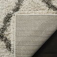 thumbnail image 5 of SAFAVIEH Hudson Aline Plush Geometric Shag Area Rug, Ivory/Grey, 3' x 3' Round, 5 of 6