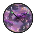 thumbnail image 2 of Voice Activated Clock with Glow Light 12 Inch Large Silent Wall Clock Battery Operated for Home Decor Giant Purple Tree, 2 of 8