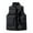 Black, variant on Busydd Plus Size Men's Outerwear Vests Comfy Zipper Sleeveless Puffy Vest Casual Cotton Solid Color Mens Winter Vest with Pockets 3XL