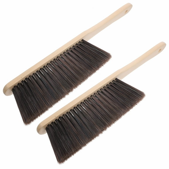 ACDANC 2pcs Hand Held Carpet Brush Wooden Handle Cleaning Brush Portable Cleaning Brush