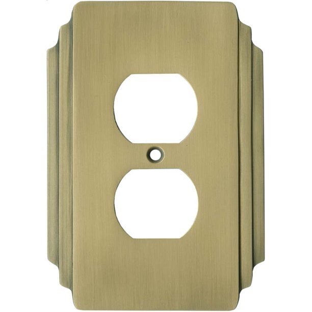 Art Deco Miami Beach Antique Brass Outlet Covers