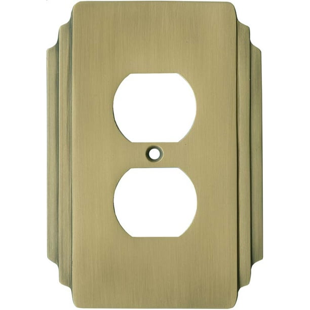 Art Deco Miami Beach Antique Brass Outlet Covers