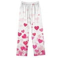thumbnail image 4 of LYEAA Womens Pajama Sets Heart Print Lapel Long Sleeve Button Down Shirt and Pant Breathable Sleepwear Holiday Nightwear, 4 of 6