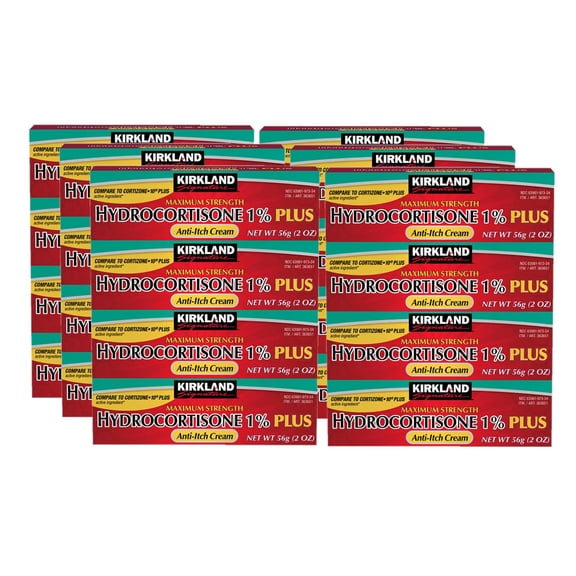 6 Packs | Kirkland Signature Hydrocortisone 1% PLUS Anti-Itch Cream, 2oz 4pk
