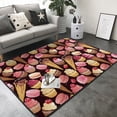 thumbnail image 3 of Area Rugs For Living Room Decor - ice cream cake Soft Anti Slip Throw Washable Rugs 5x7 For Bedroom, Indoor Carpet For Bedroom Living Room 80x58In, 3 of 7