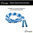 thumbnail image 6 of Champion Sports Beaded Jump Rope 9 Ft - Segmented Plastic Fitness Rope for Cardio Exercise & PE Blue/White, 6 of 6