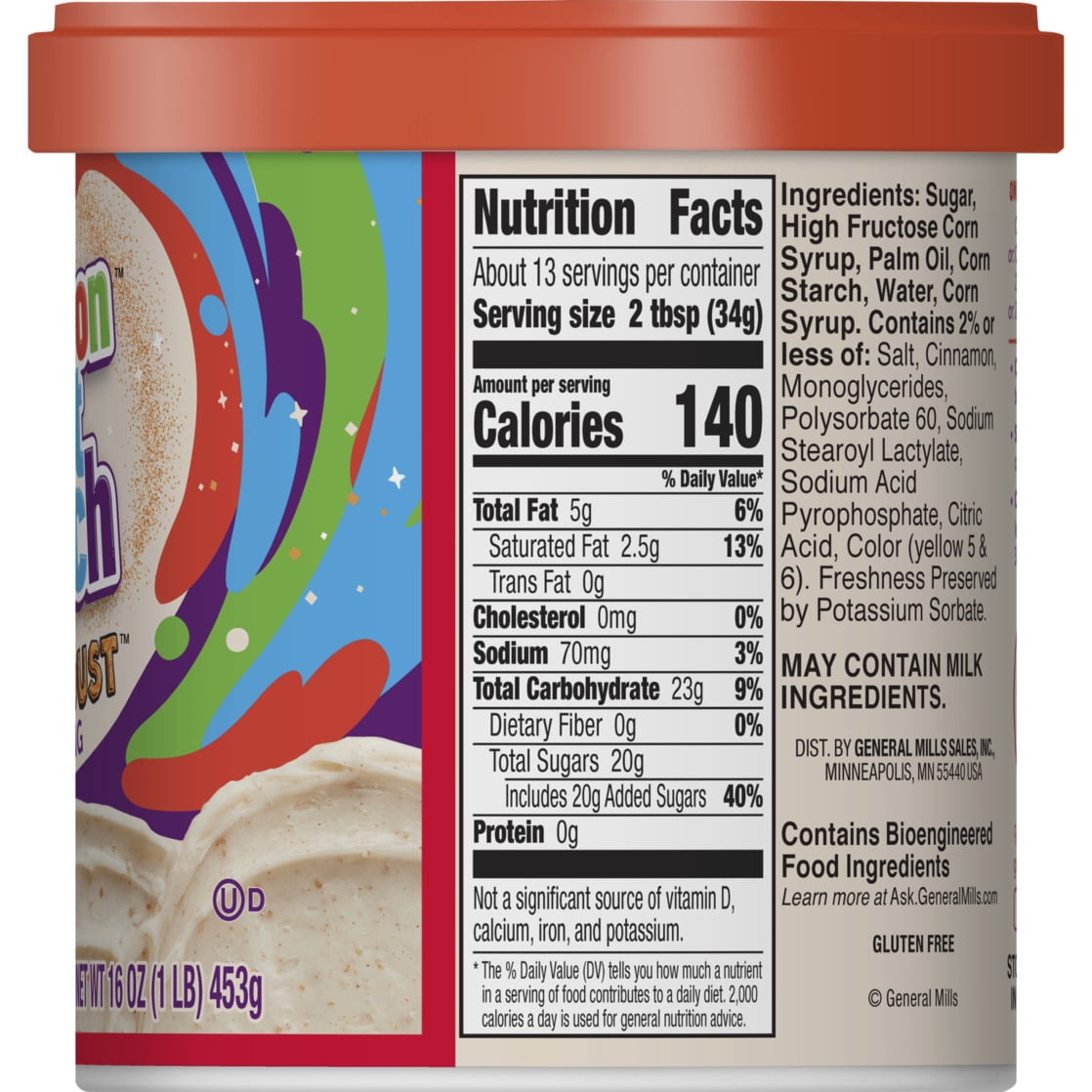 (8 pack) Betty Crocker Cinnamon Toast Crunch Frosting, Made with CINNADUST, 16 oz
