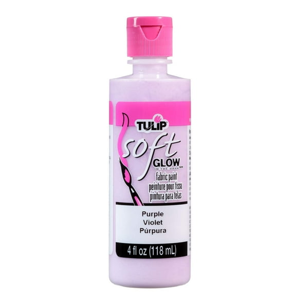 Tulip Soft Paint 29102 Sfp 4Oz Glow Purple 4.0 Fl Oz 4