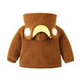 thumbnail image 4 of Godderr Kids Toddler Winter Fleece Coat Zip Up Outerwear Warm Winter Outwear for Girls Boys, 4M-5Y Baby Infant Winter with Ears Warm Outwear Coat, 4 of 7