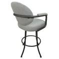 thumbnail image 4 of Crackle Glass Metal Pub Set 26" Swivel Counter Stools M-70 Hemsath Slate - Grey, 4 of 4