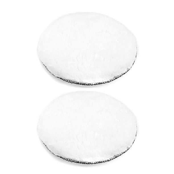 Uxcell 7" Dia Hook and Loop Wool Polishing Pads 2 Pack