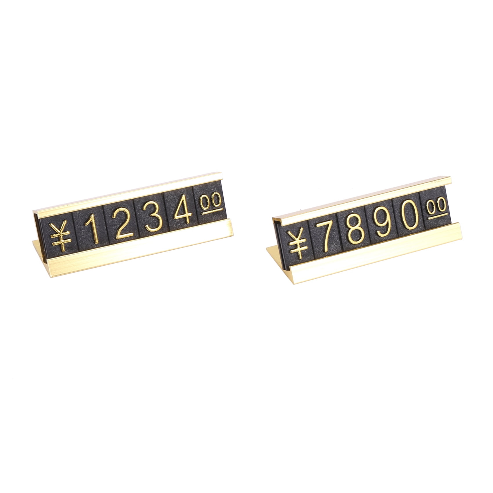 76 Groups Gold-Tone Metal, Arabic Numerals Together Price Tags