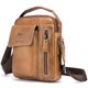 thumbnail image 1 of Bolso bandolera de cuero genuino vintage para hombre, bolso bandolera de viaje deportivo al aire lib BULLCAPTAIN Paquete de hombro, 1 of 7