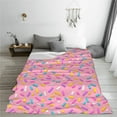 thumbnail image 5 of Pofeuu Pink Donut Print Ultra-Soft Micro Fleece Blanket,for Bed Or Sofa,All Season Throw Blankets Flannel Blanket-50"x40", 5 of 7