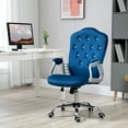thumbnail image 2 of Vinsetto Chaise de Bureau Capitonnée avec Hauteur Réglable et Fonction d'Inclinaison, Bleu, 2 of 10