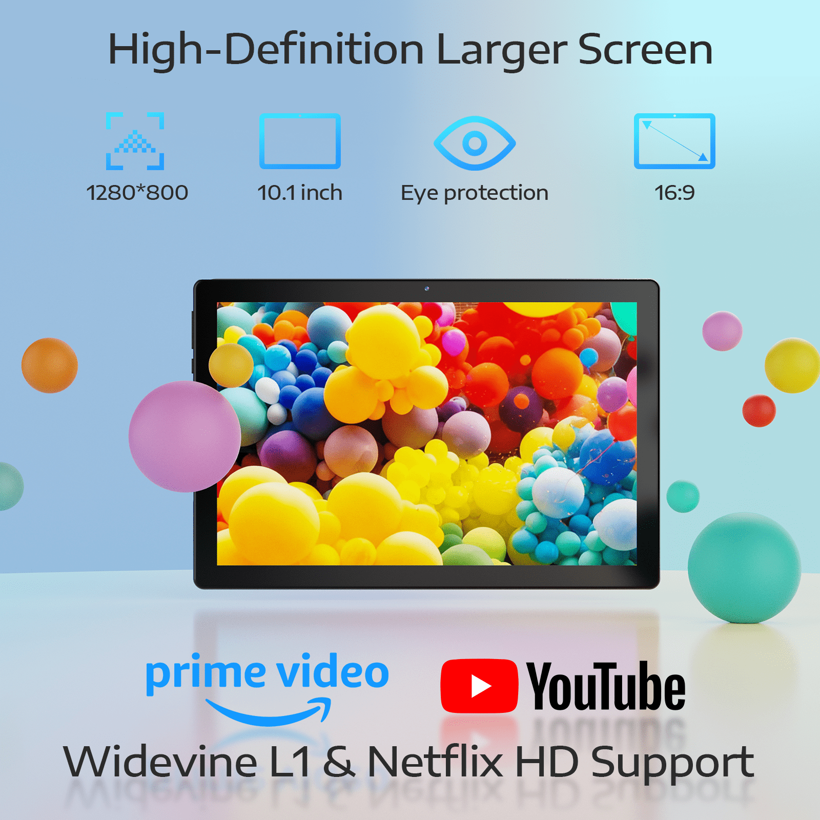 Digiland 10.1 Inch Tablet Android 15,10.1" IPS HD Display,6000mAh Battery,8GB RAM+64GB+256GB Expandable Storage,Dual Camera,WiFi,BT 5.0