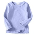 thumbnail image 7 of Zshosam Toddler Long Sleeve Shirt Toddler Boys Long Sleeve T-Shirts Casual Crewneck Graphic Shirt Kids Tee Tops Size 2T 3T,(Light Purple 2-3 Years), 7 of 7