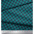 thumbnail image 3 of Soimoi Poly Georgette Fabric Check & Floral Artistic Print Fabric by the Yard 52 Inch Wide, 3 of 3