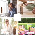 thumbnail image 3 of Pure Copper Water Bottle - BPA Free Non-Insulated Jointless Leakproof Durable Reusable Metal Bottles -Antique Diamond - 32 Oz$$Sport & Recreation Other, 3 of 9