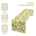 thumbnail image 2 of Summer Spring Yellow Lemon Linen Table Runner for Kitchen Dining Table Decor 13"x72", 2 of 7
