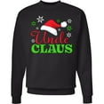 thumbnail image 2 of Inktastic Uncle Claus with Christmas Santa Hat and Snowflakes Adult Sweatshirt, 2 of 4