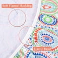 thumbnail image 4 of Round Fitted Vinyl Tablecloth with Elastic Edged & Flannel Backing, Waterproof, Round Table Cover for Indoor Outdoor Patio Use - Fits Tables up to 40" - 44" Diameter(Medallion Pattern), 4 of 4