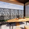 thumbnail image 5 of Metal Privacy Screen W3.8Ft X H6Ft Elegant White Bird Shape Outdoor Indoor Room Divider Easy To Assemble Portable Solution For Balcony Garden Patio And Living Room Privacy Needs, 5 of 9