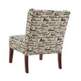 thumbnail image 2 of Linon Grace Wing Back Chair, Script Fabric, 18 inch Seat Height, 2 of 3