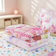 thumbnail image 5 of Erosebridal Dreamy Castle Zipper Twin Comforter Sets with Fitted Sheet and 2 Pillowcases for Girls, Kawaii Rainbow Zipper Bedding Set, Colorful Stars Reversible, 5 of 7