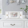 thumbnail image 6 of SUMGAR 5x7 White Picture Frame 3 Opening Triple Hinged Folding Frames Wall Tabletop Display, Photo Collage Frame for Wedding, Anniversary, Mother’s Day, 6 of 8