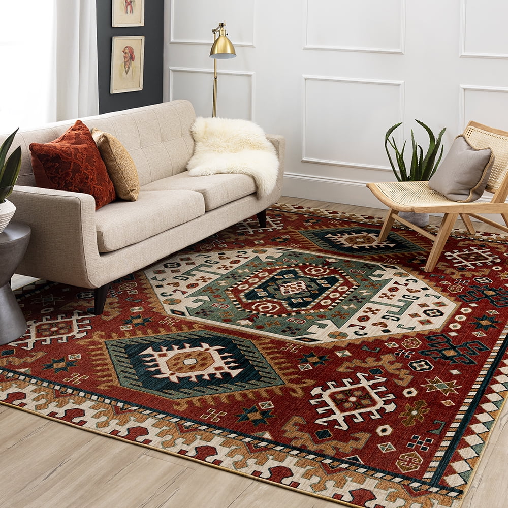 Mohawk Home Pattern Lane Woven Indoor Area Rug, Red, 5' x 8'
