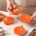 thumbnail image 5 of 2PCS Ramekins 6 Ounces Oven Safe, Ceramic Ramekins Small Pumpkin Shaped Bowls for Serving Dip, Sauce, Condiments and Snack Halloween and Thanksgiving, 5 of 7