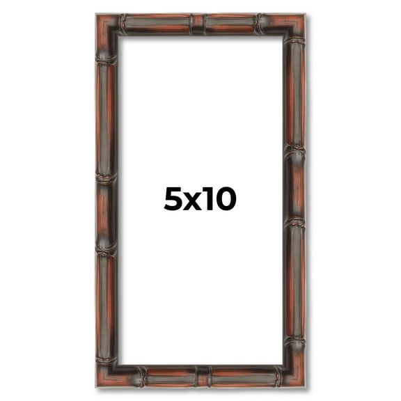 5x10 IN Frame Brown Bamboo with Dark Coffee/Walnut Finish | Solid Wood Picture Frame Width 0.75