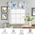 thumbnail image 5 of Kitchen Valances for Window, Sea Turtle Jellyfish Conch Seahorse Light Filtering Rod Pocket Valance Curtain, Blue Coral Marine Life Short Curtains Window Topper for Bedroom Living Room 42x18in, 5 of 9