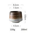 thumbnail image 4 of GROWTH TANK Japanese Ceramic Tea Cups Handcraft Porcelain Mugs Chinese Kung Fu Cup 200ml Big Brown, 4 of 5