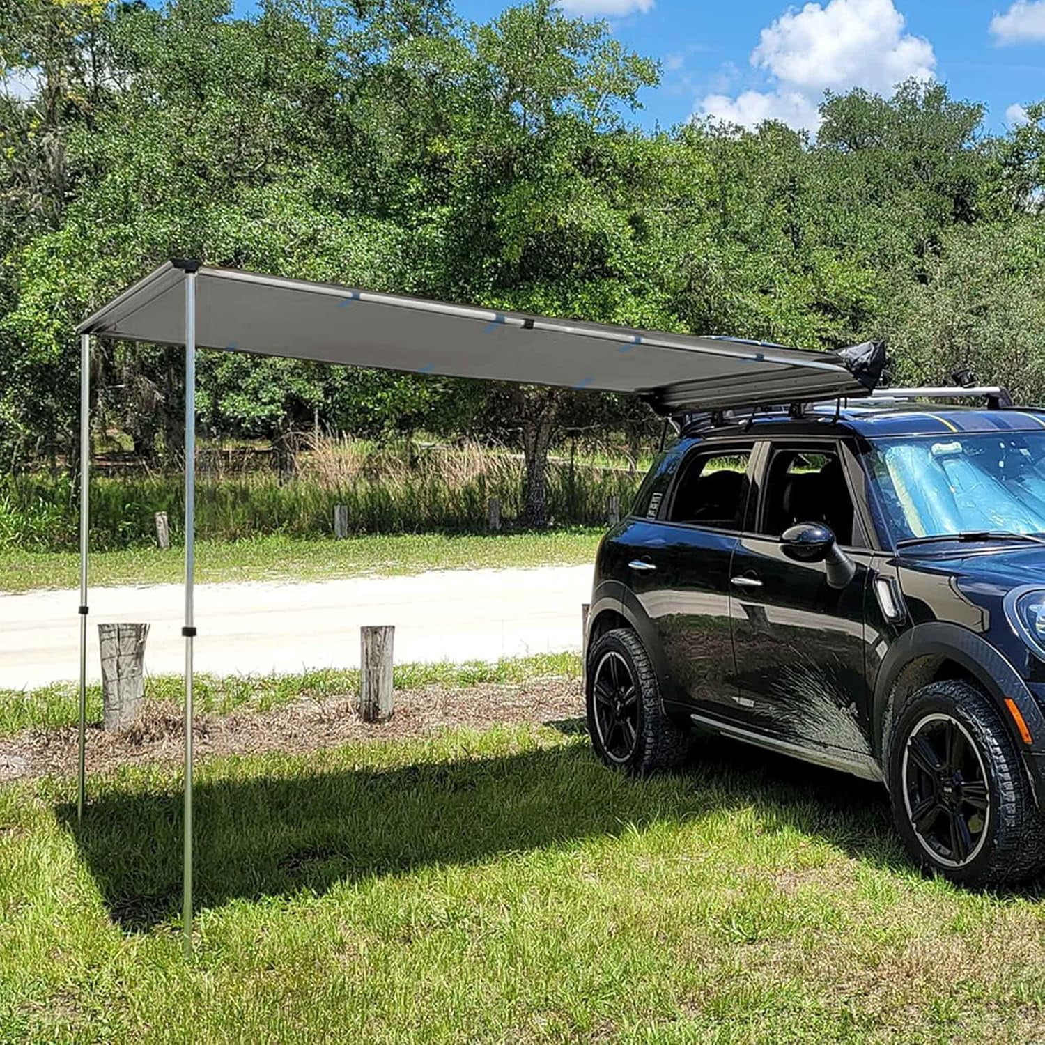 Yescom 4.6x6.8Ft Car Side Awning PU2000mm UV50+, Grey